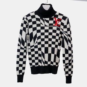 Louis Vuitton Distorted Damier Intarsia Turtleneck